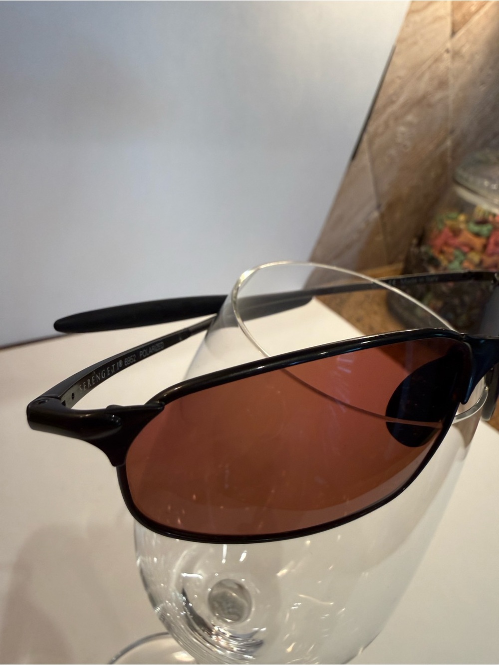 Like New Serengeti Black Metal Framed Polarized Sunglasses Arm (Model 6952) - Picture 2 of 6